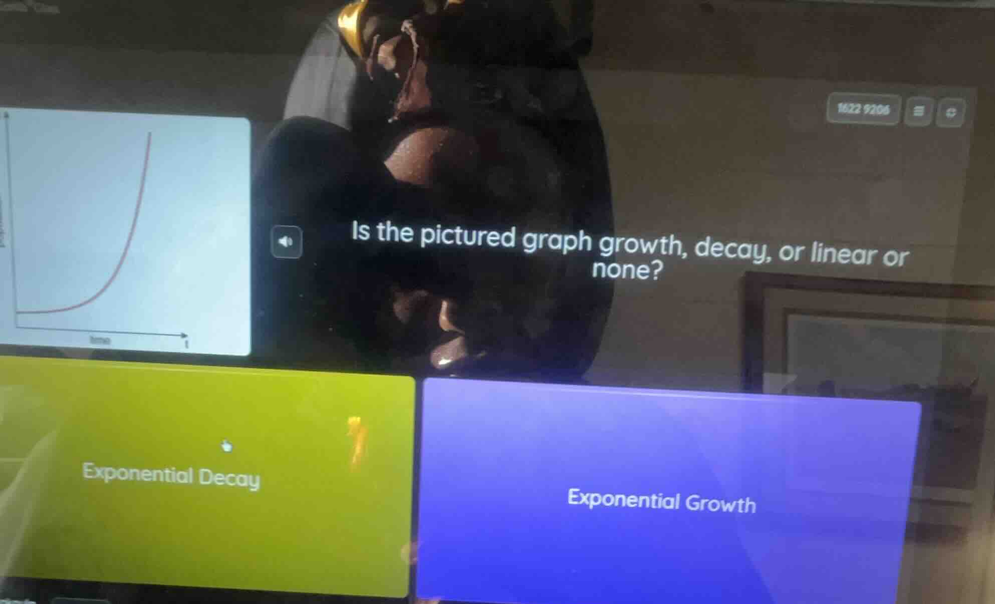 is the pictured graph growth, decay, or linear or none? exponential dec…