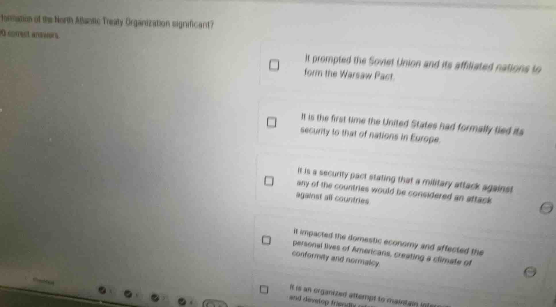 why was the formation of the north atlantic treaty organization signifi…
