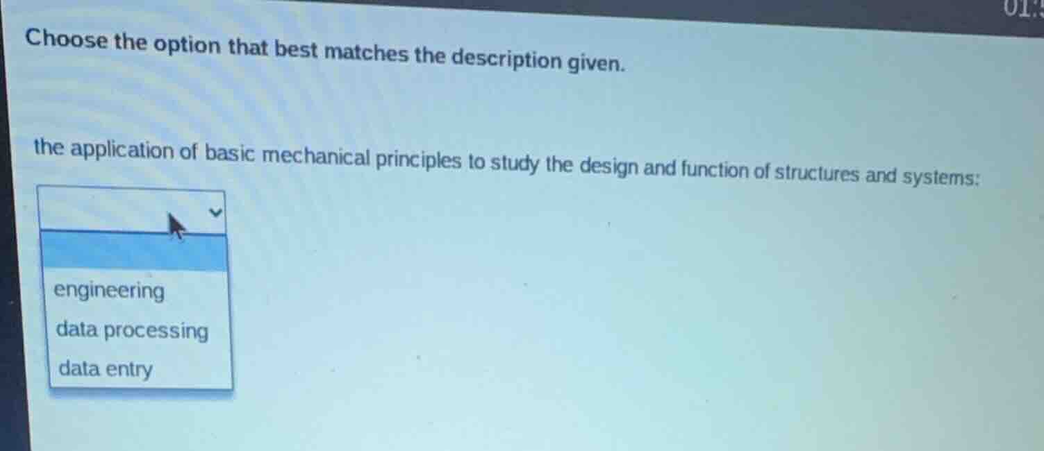 choose the option that best matches the description given. the applicat…