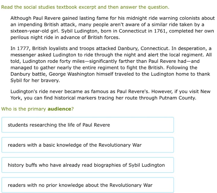 read the social studies textbook excerpt and then answer the question. …