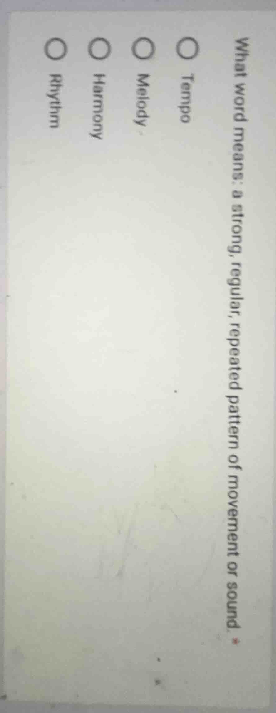 what word means: a strong, regular, repeated pattern of movement or sou…