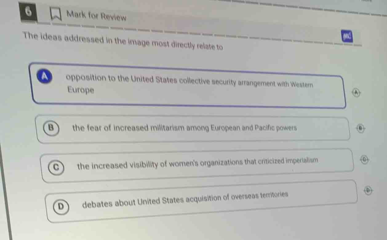 6 mark for review the ideas addressed in the image most directly relate…