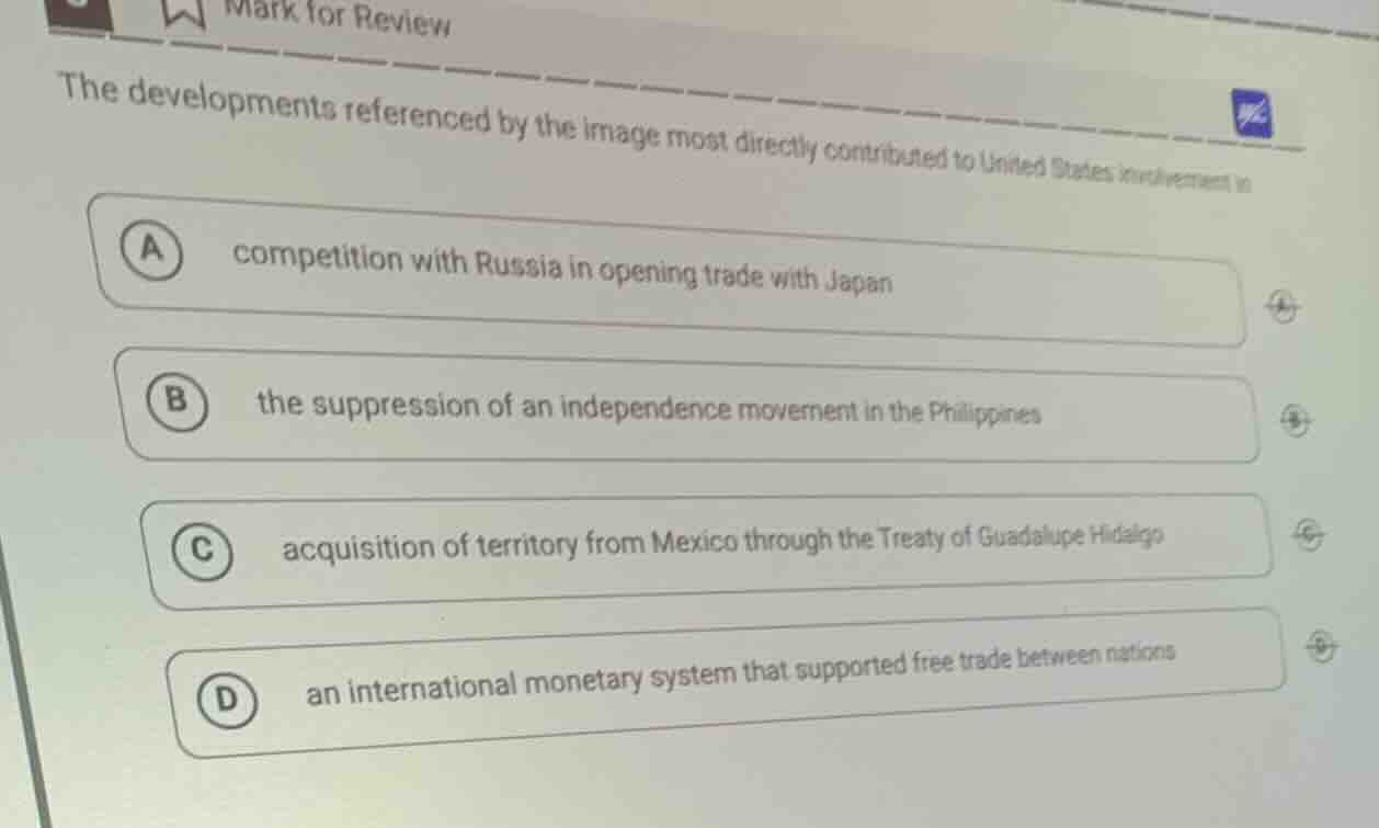 mark for review the developments referenced by the image most directly …