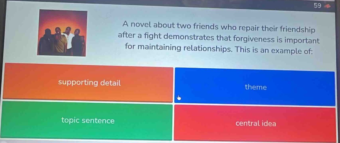 a novel about two friends who repair their friendship after a fight dem…