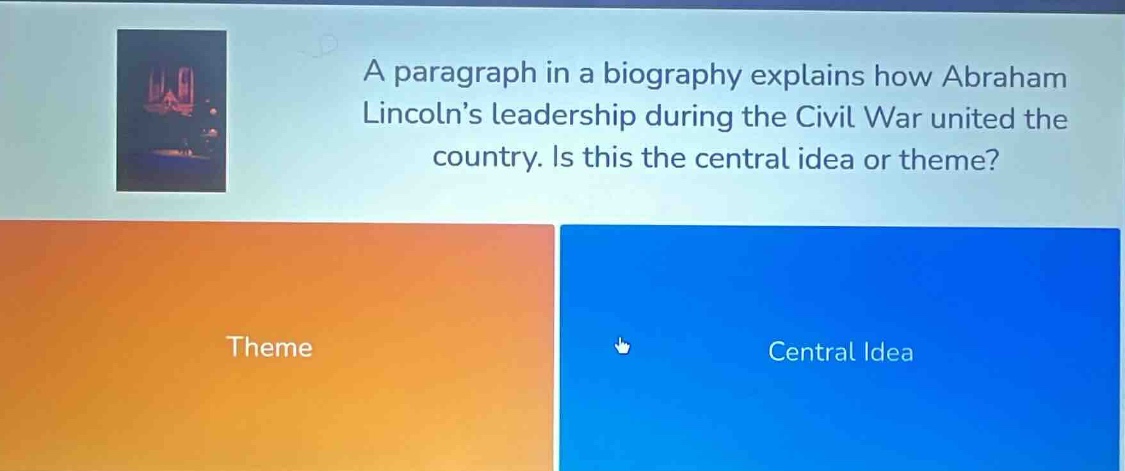 a paragraph in a biography explains how abraham lincoln’s leadership du…