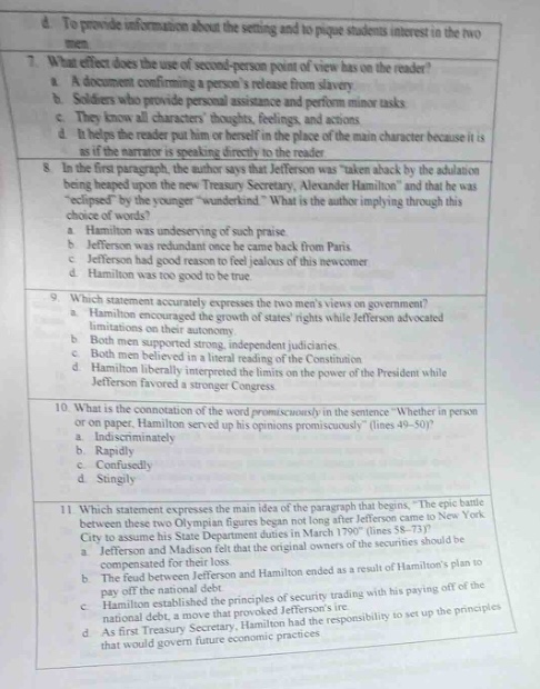 6 to provide information about the setting and to pique students intere…