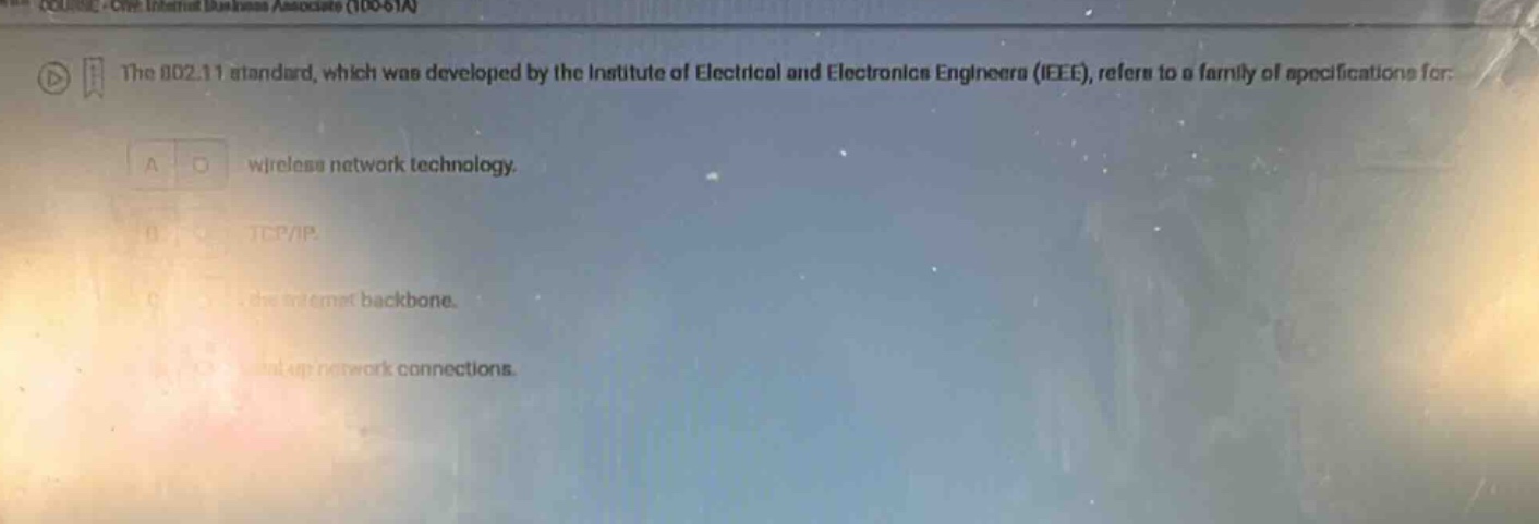 the 802.11 standard, which was developed by the institute of electrical…