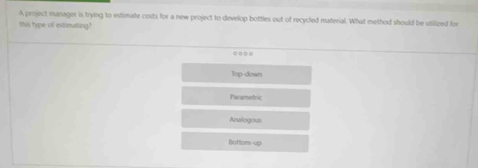 a project manager is trying to estimate costs for a new project to deve…