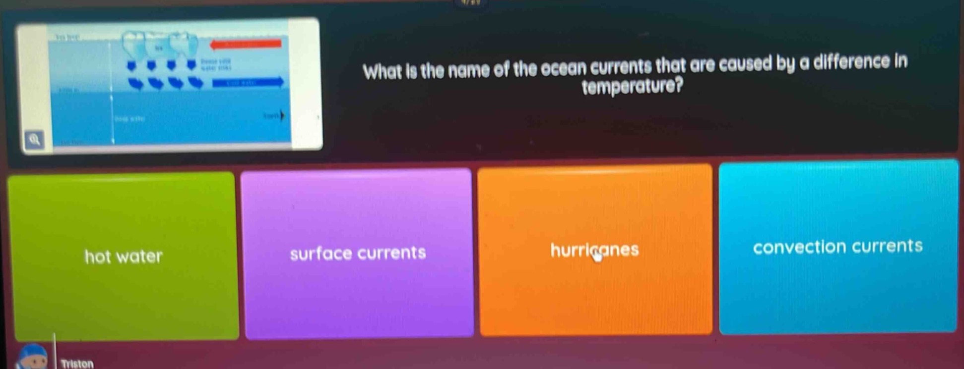 what is the name of the ocean currents that are caused by a difference …