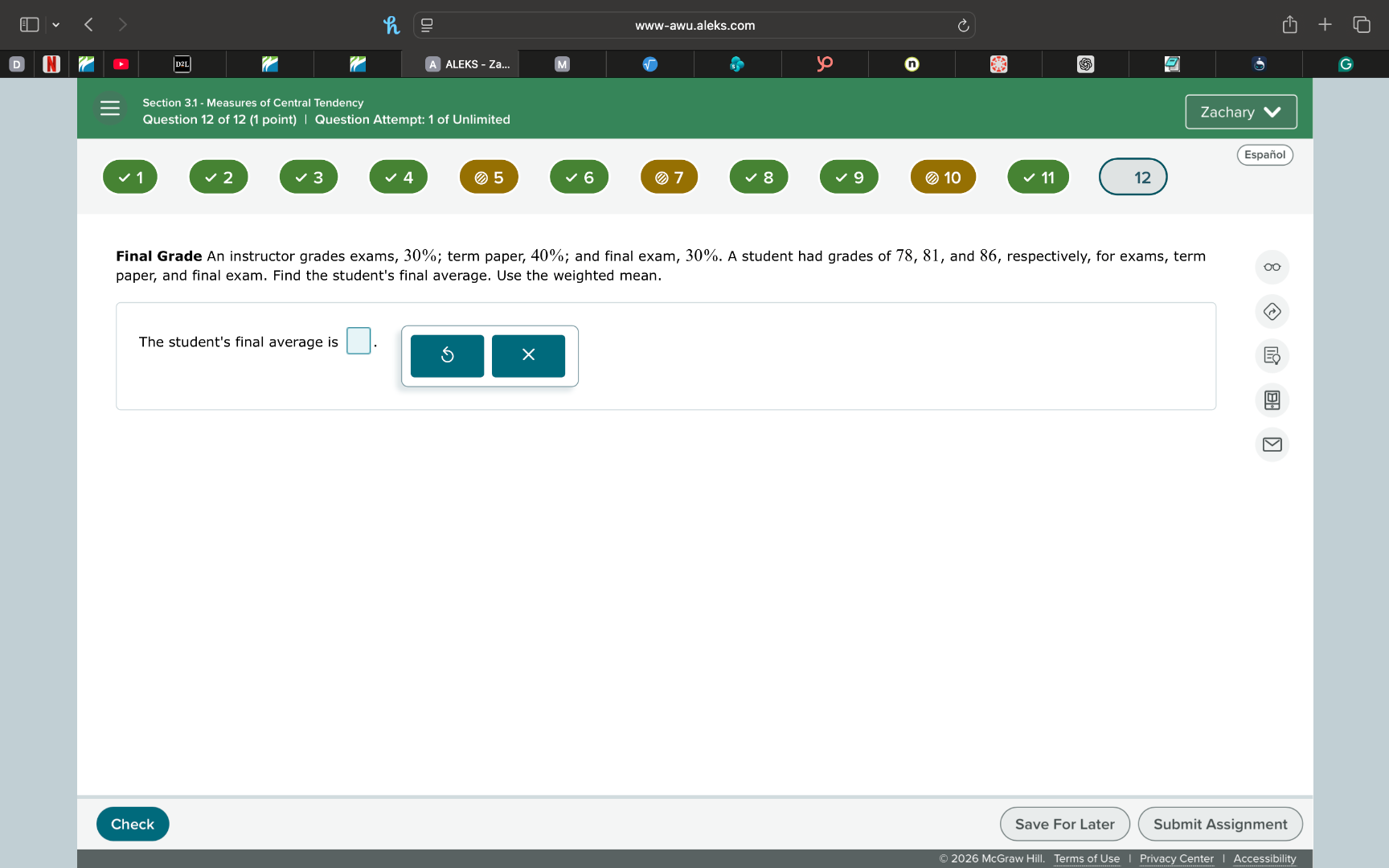 final grade an instructor grades exams, 30%; term paper, 40%; and final…