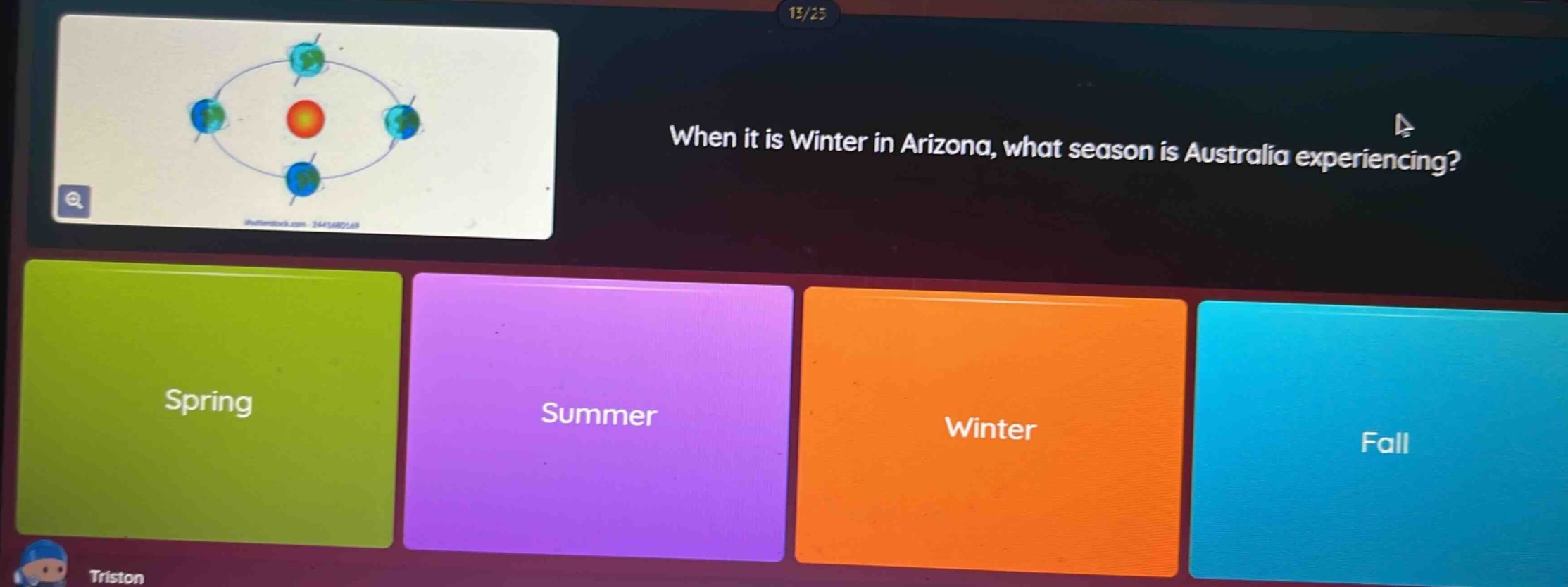 when it is winter in arizona, what season is australia experiencing? sp…