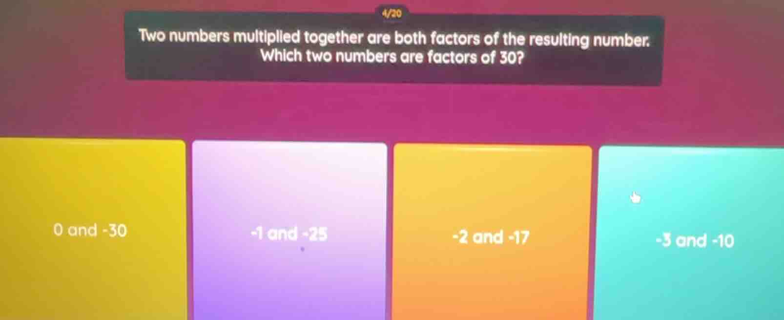 two numbers multiplied together are both factors of the resulting numbe…