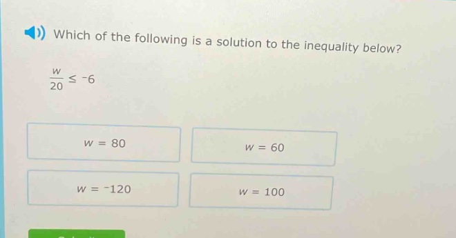 which of the following is a solution to the inequality below? \\(\frac{…