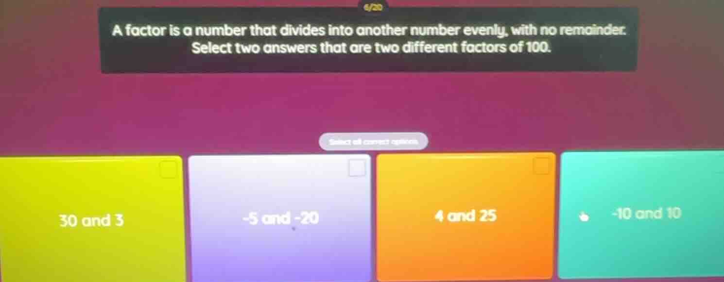 a factor is a number that divides into another number evenly, with no r…