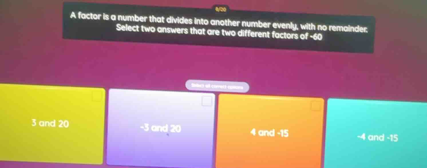 a factor is a number that divides into another number evenly, with no r…