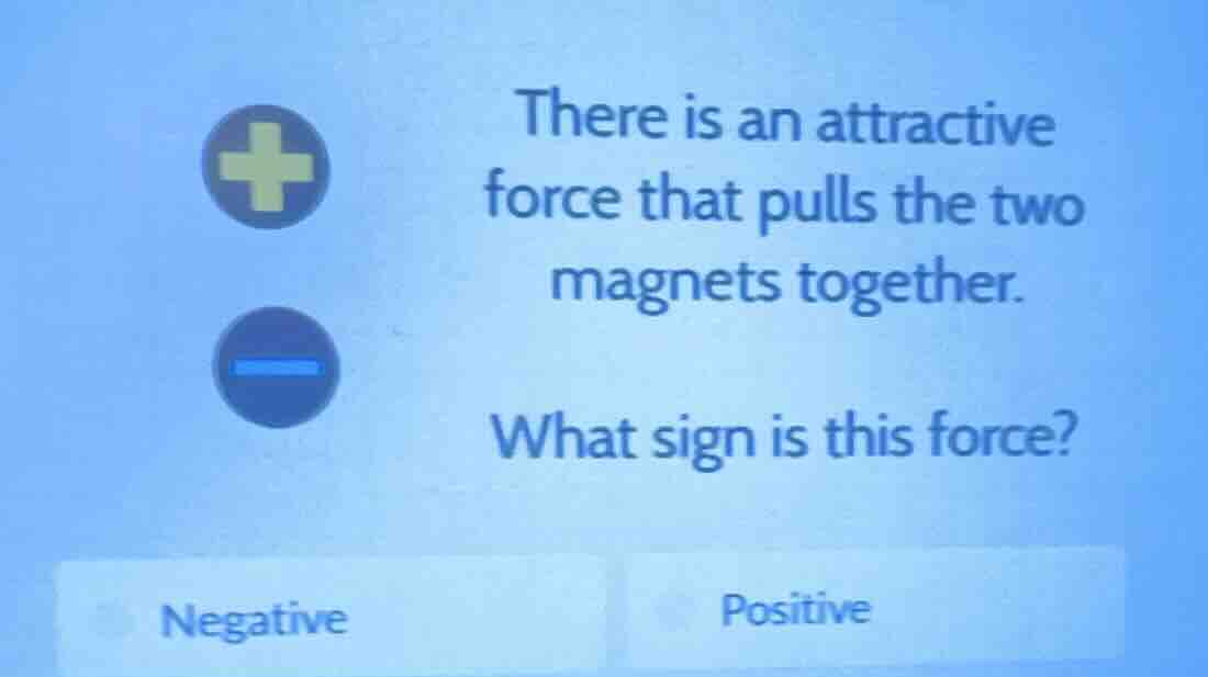there is an attractive force that pulls the two magnets together. what …