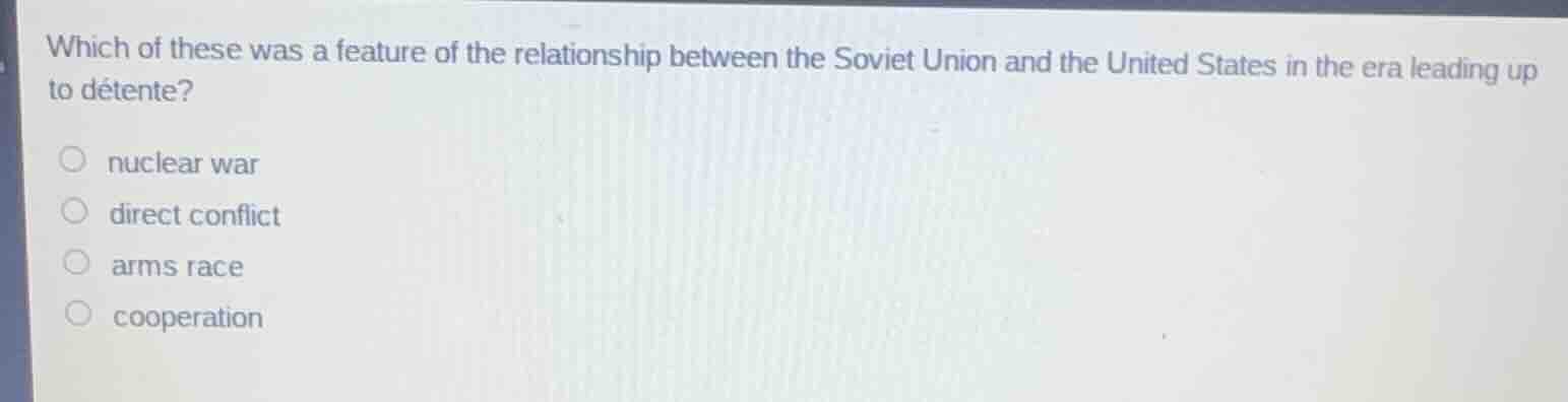 which of these was a feature of the relationship between the soviet uni…