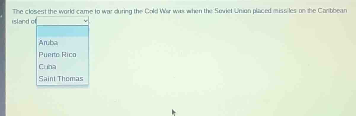 the closest the world came to war during the cold war was when the sovi…