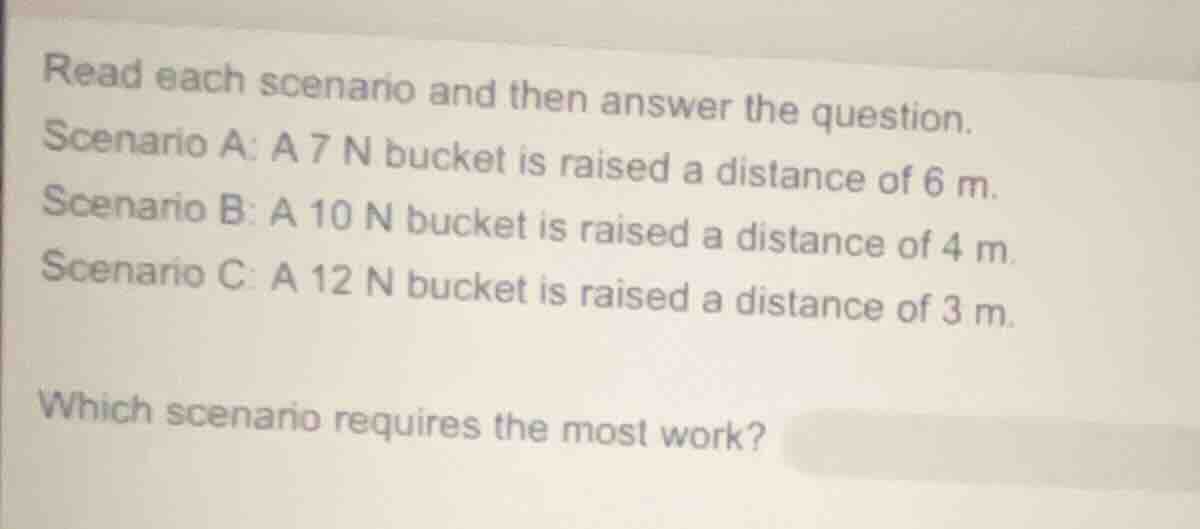 read each scenario and then answer the question. scenario a: a 7 n buck…