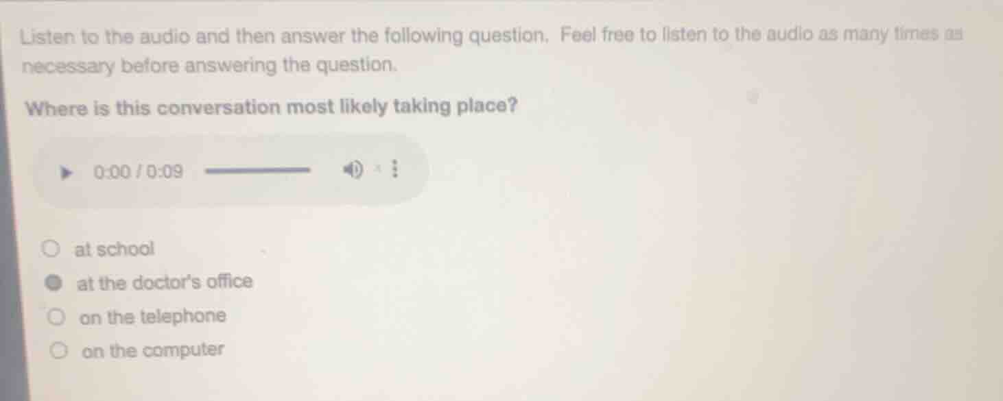 listen to the audio and then answer the following question. feel free t…