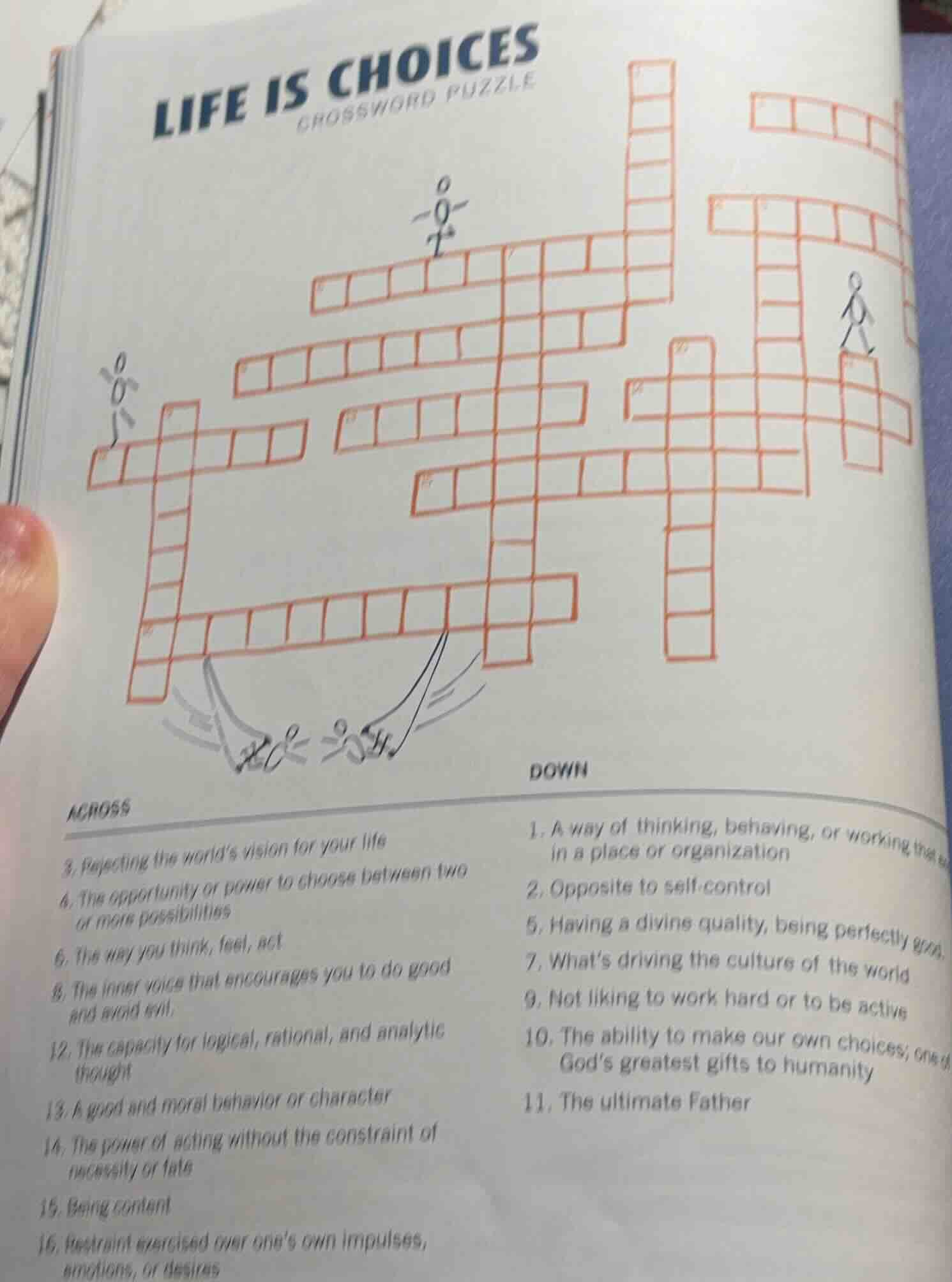life is choices crossword puzzle across 3. rejecting the worlds vision …