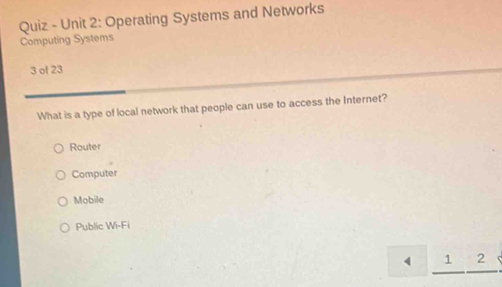 quiz - unit 2: operating systems and networks computing systems 3 of 23…