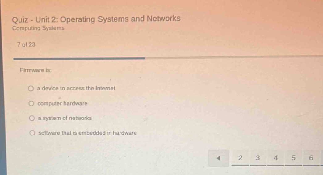 quiz - unit 2: operating systems and networks computing systems 7 of 23…