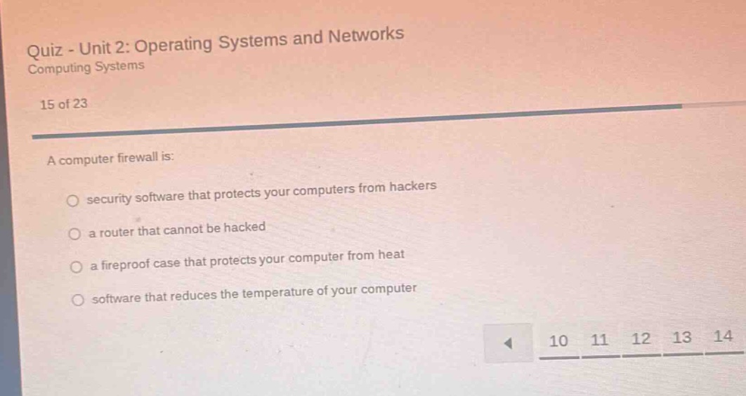 quiz - unit 2: operating systems and networks computing systems 15 of 2…