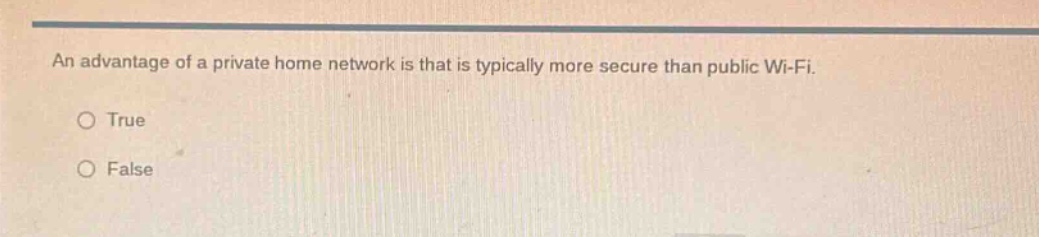 an advantage of a private home network is that is typically more secure…