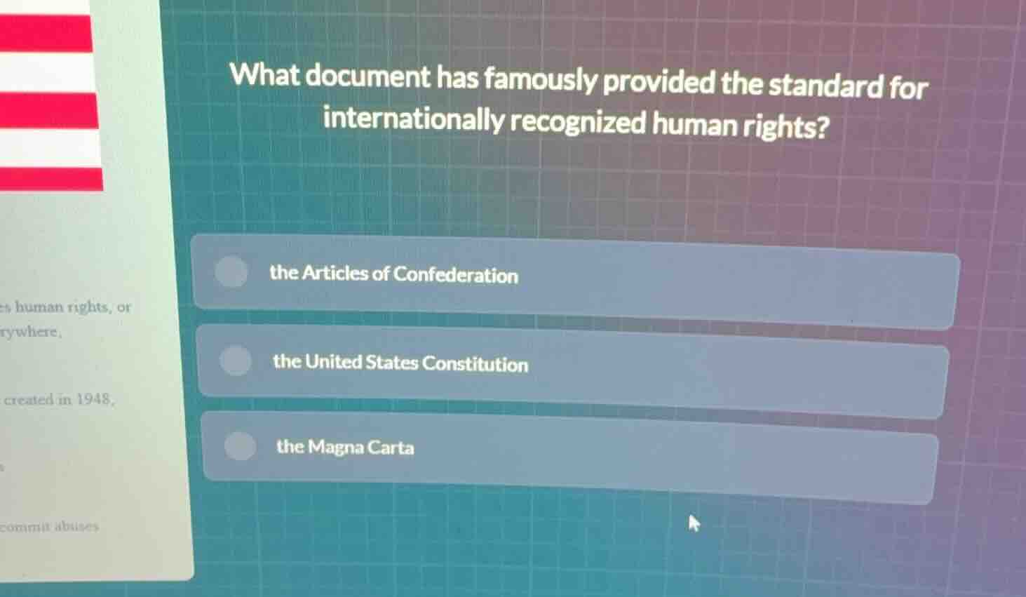 what document has famously provided the standard for internationally re…