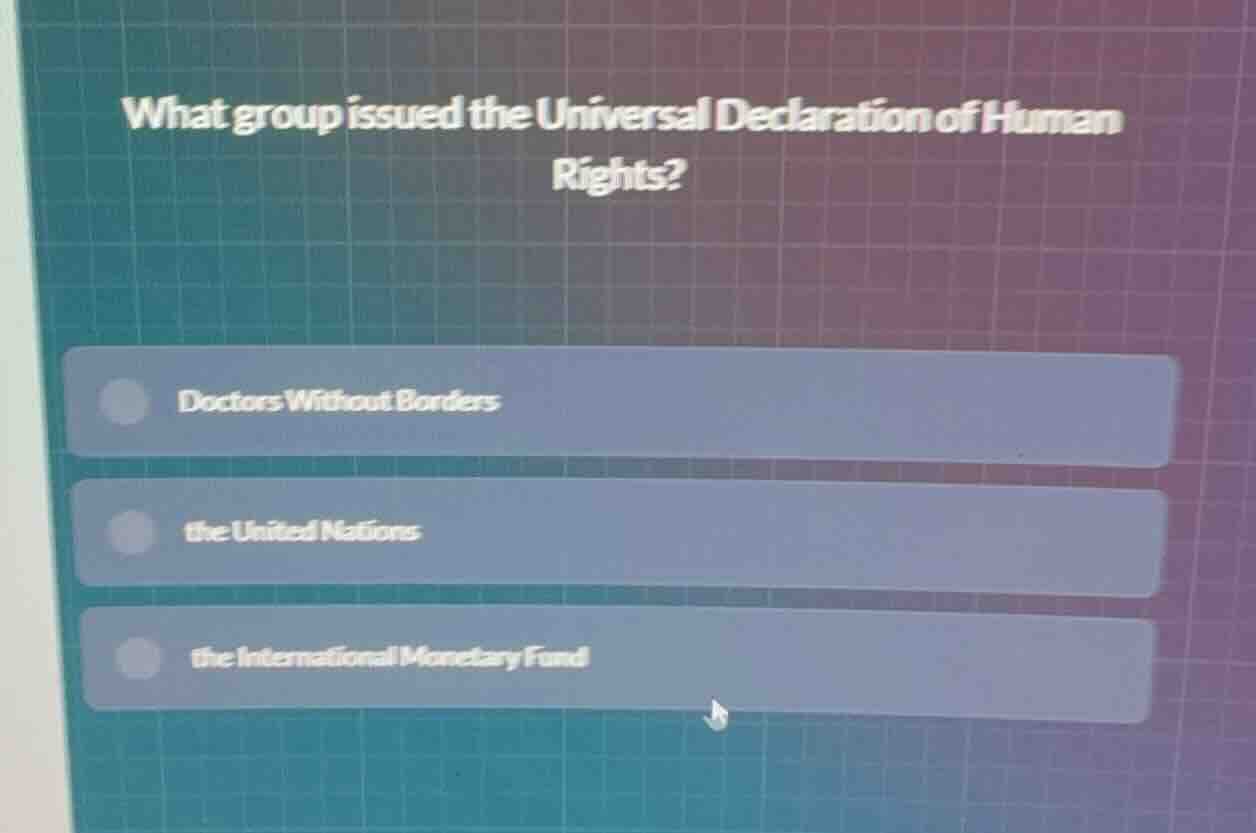 what group issued the universal declaration of human rights? doctors wi…