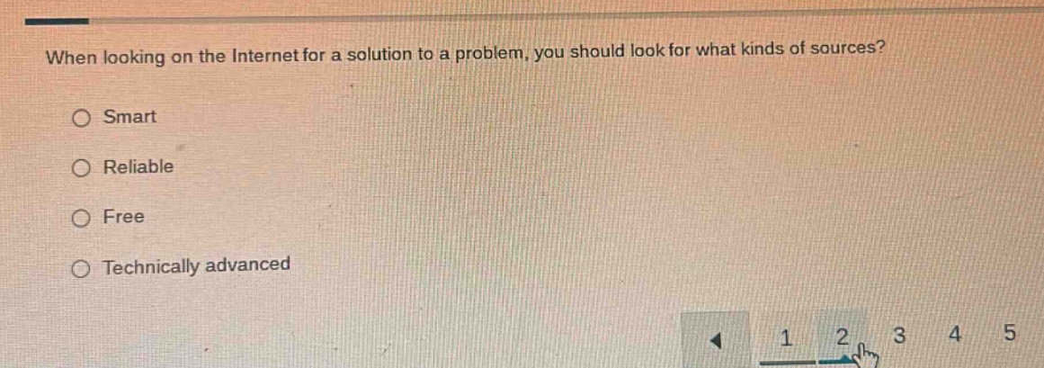 when looking on the internet for a solution to a problem, you should lo…