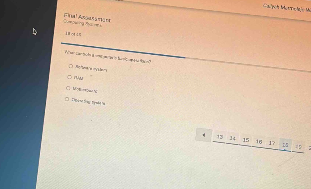 final assessment computing systems 18 of 46 what controls a computer’s …