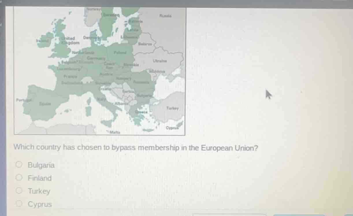 which country has chosen to bypass membership in the european union? bu…
