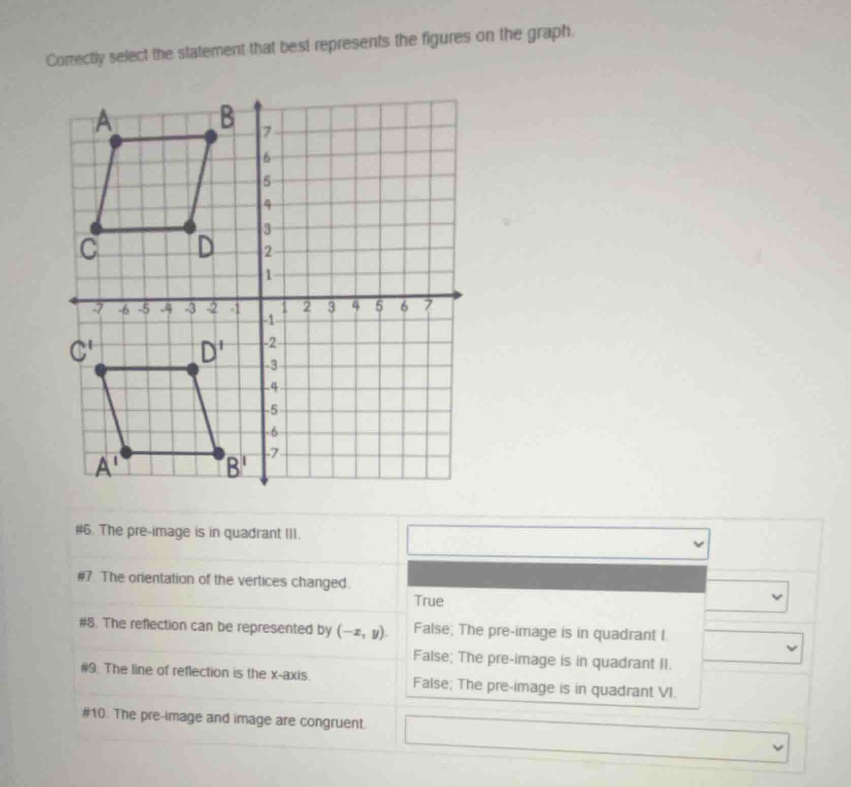 correctly select the statement that best represents the figures on the …