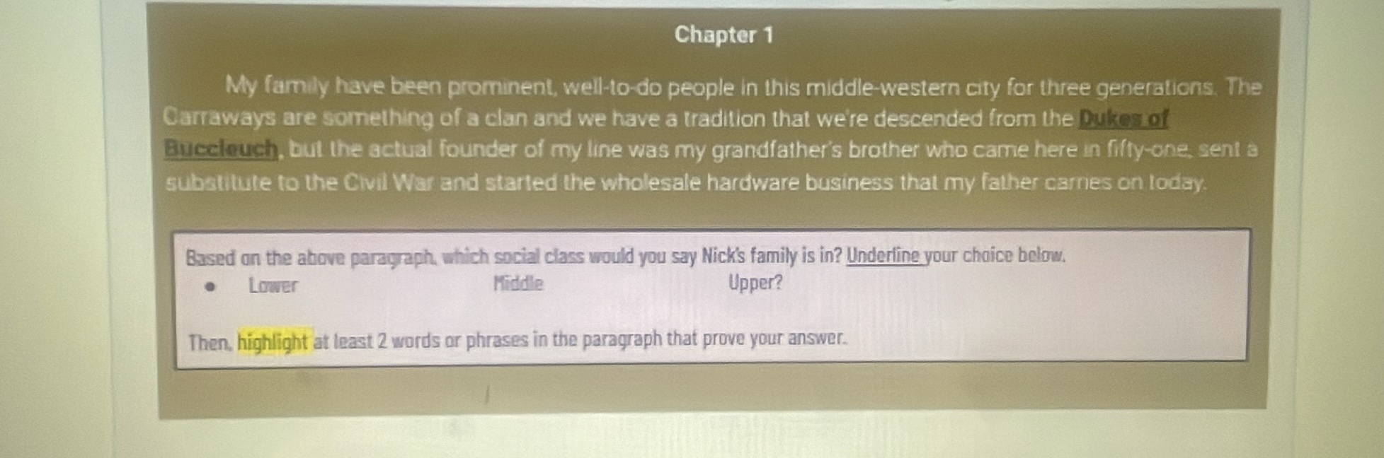 chapter 1 my family have been prominent, well - to - do people in this …