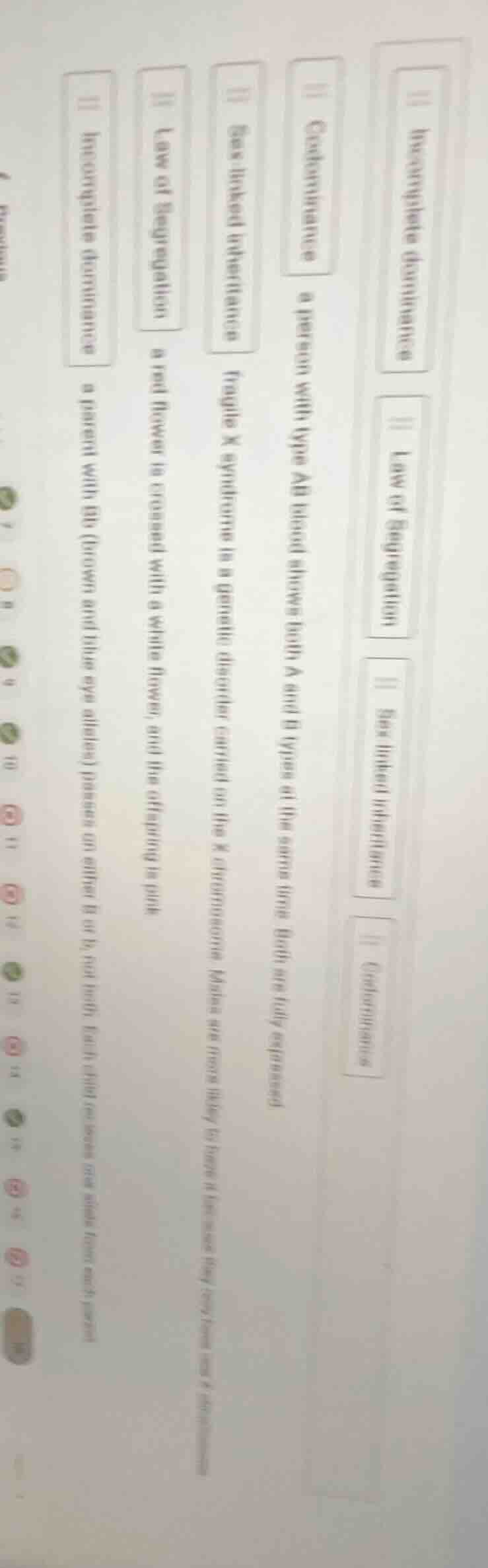 incomplete dominance law of segregation sex - linked inheritance codomi…