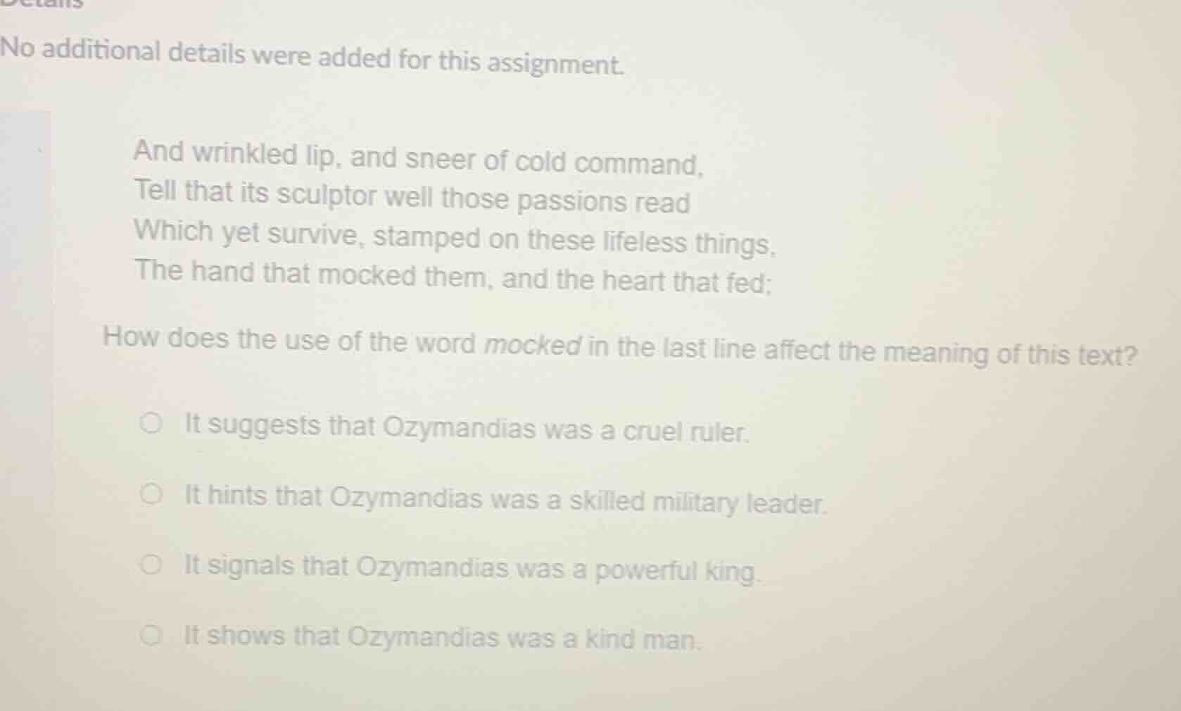 no additional details were added for this assignment. and wrinkled lip,…