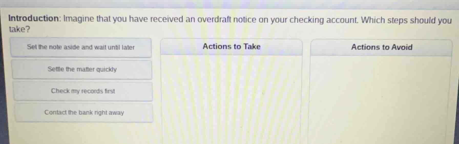 introduction: imagine that you have received an overdraft notice on you…