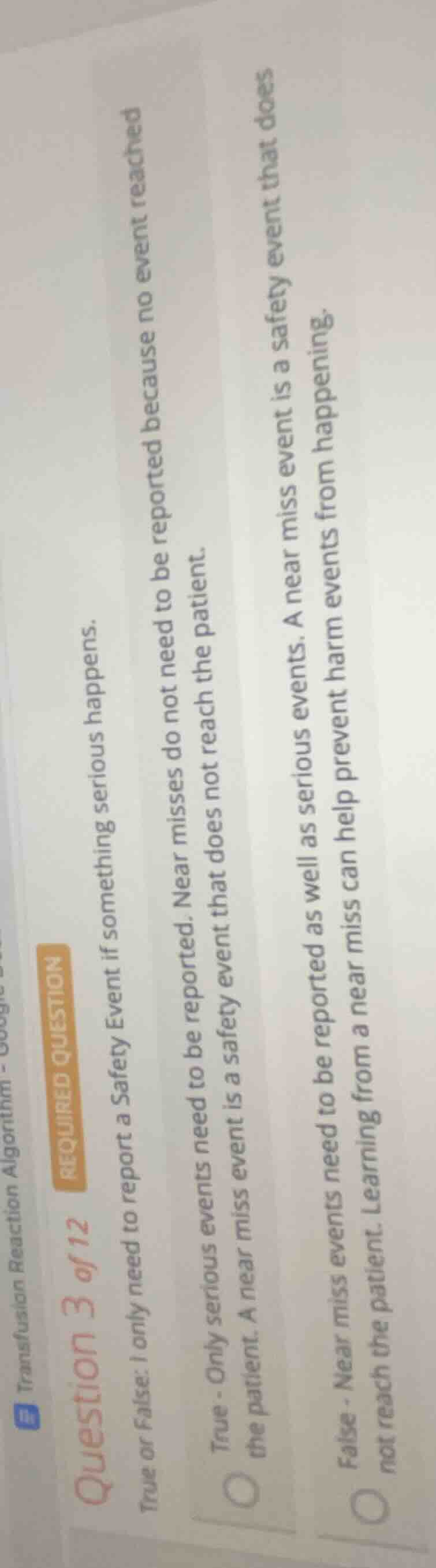 question 3 of 12 required question true or false: i only need to report…