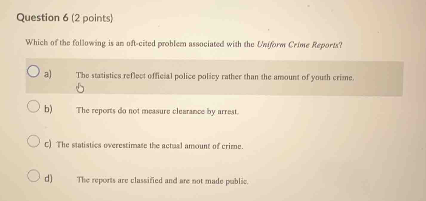 question 6 (2 points) which of the following is an oft - cited problem …
