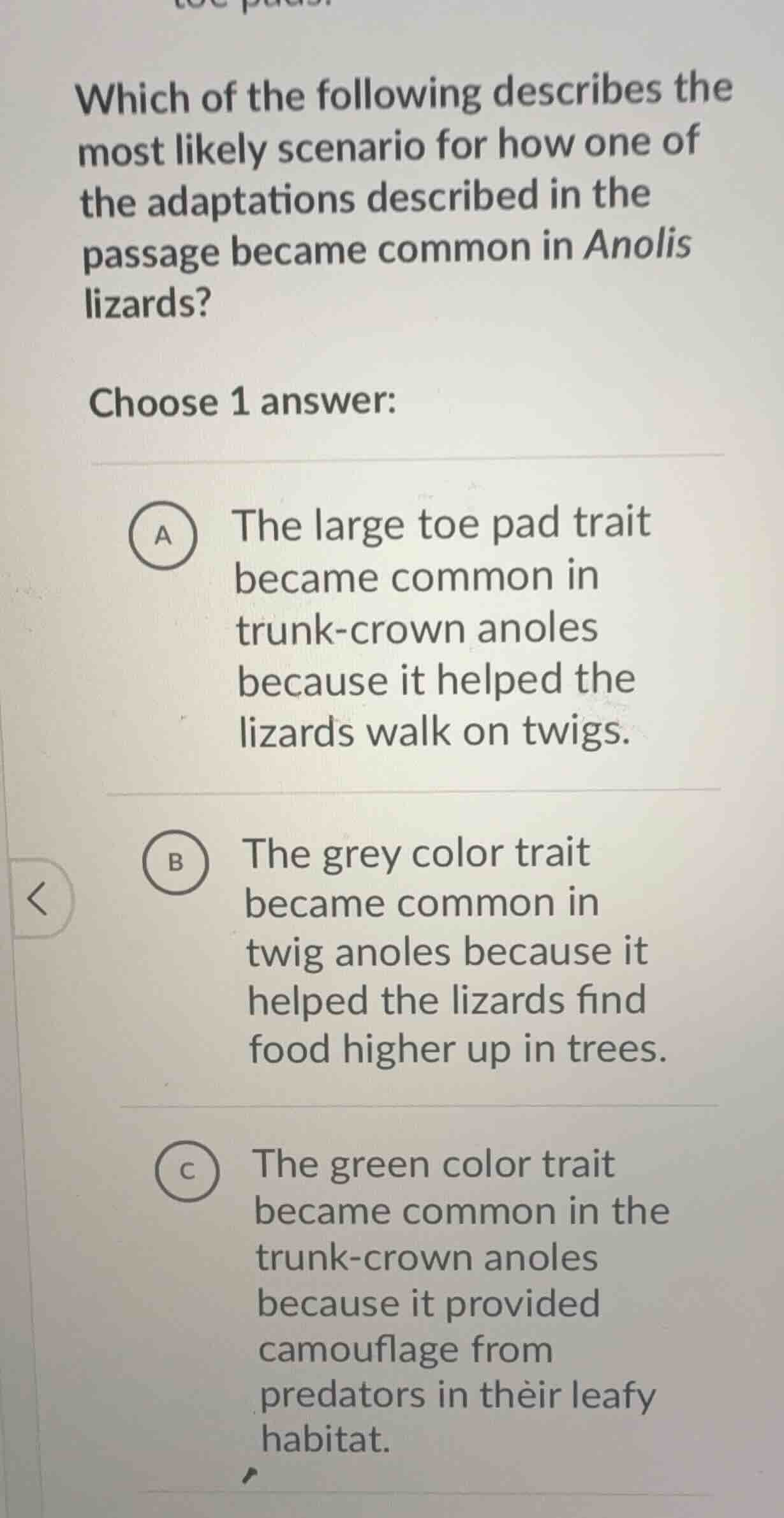 which of the following describes the most likely scenario for how one o…