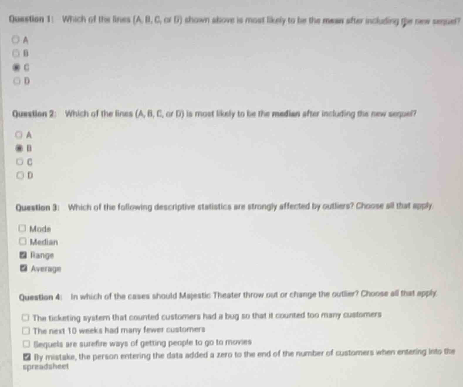 question 1: which of the lines (a, b, c, or d) shown above is most like…