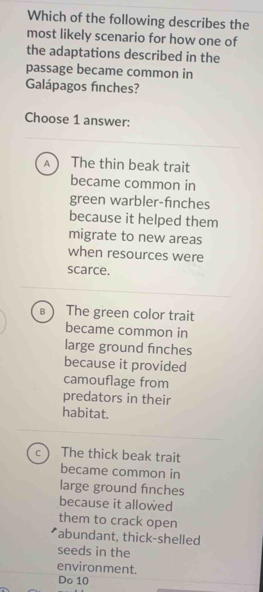 which of the following describes the most likely scenario for how one o…