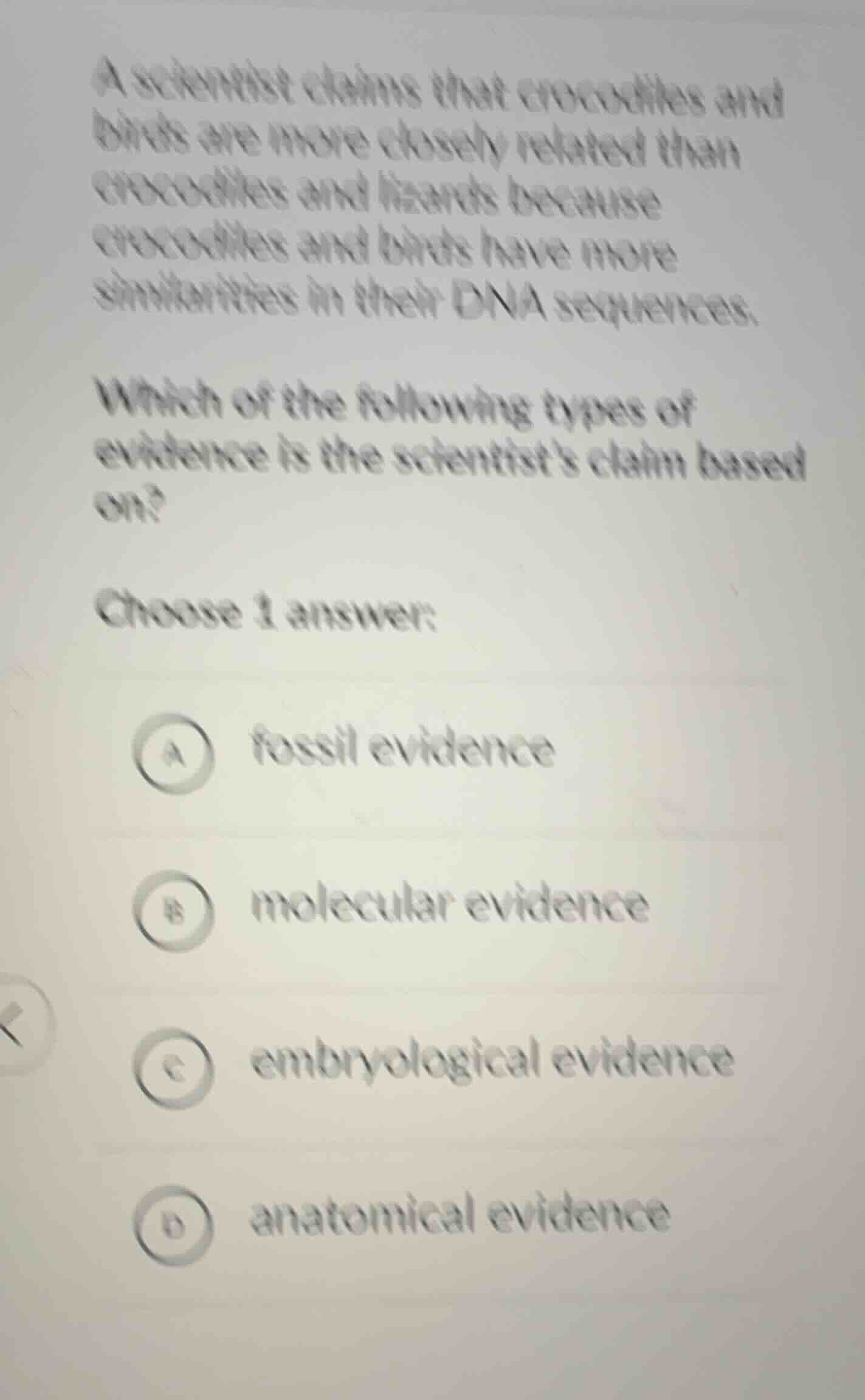 a scientist claims that crocodiles and birds are more closely related t…