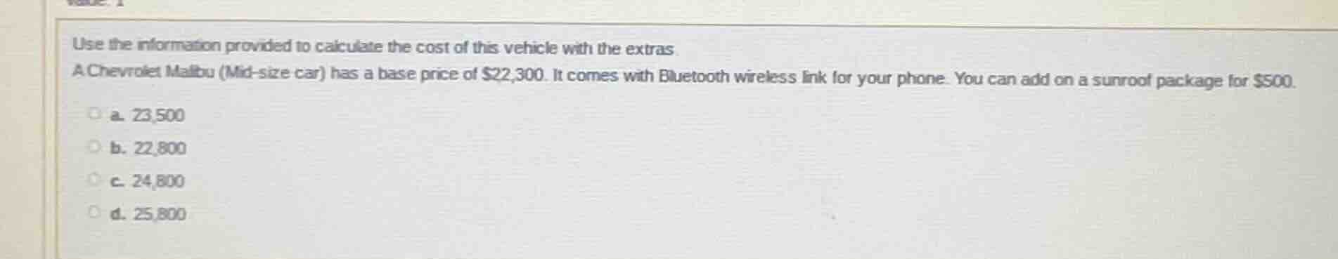 use the information provided to calculate the cost of this vehicle with…
