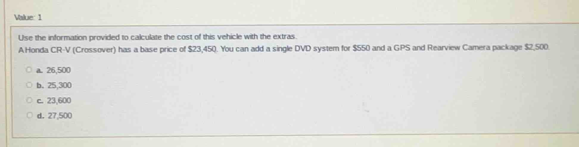 use the information provided to calculate the cost of this vehicle with…