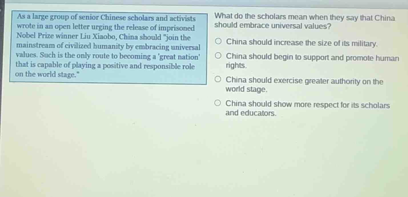 as a large group of senior chinese scholars and activists wrote in an o…