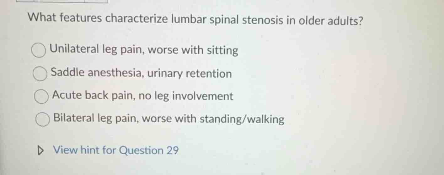 what features characterize lumbar spinal stenosis in older adults? unil…