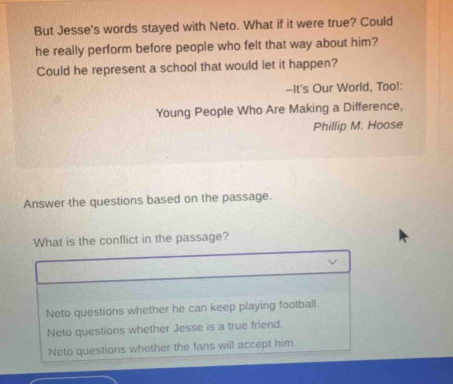 but jesses words stayed with neto. what if it were true? could he reall…